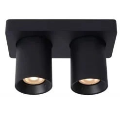 Lucide NIGEL Plafondspot 2xGU10/5W DTW Zwart New