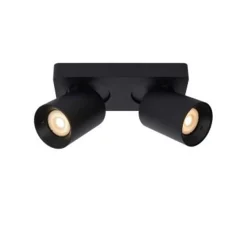 Lucide NIGEL Plafondspot 2xGU10/5W DTW Zwart New