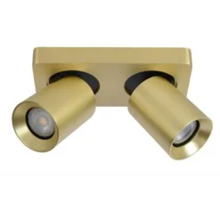 Lucide NIGEL Plafondspot messing - 2xGU10/5W dim to warm Online