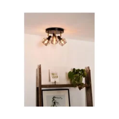 Lucide NILA - Plafondspot - Ø 36 cm - 3xE14 - Zwart