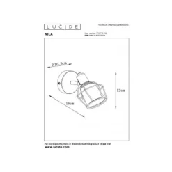 Lucide NILA - Plafondspot - 1xE14 - Zwart Discount