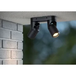 Lucide NIORT Plafondspot Buiten-Zwart-2xGU10-6W-IP44 Outlet