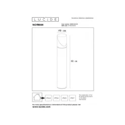 Lucide NORMAN - Sokkellamp Buiten - Ø 9 cm - 1xE27 - IP65 - Zwart Hot