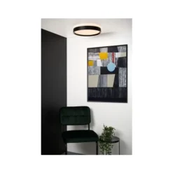 Lucide NURIA - Plafonnière - Ø 40 cm - LED Dimb. - 1x24W 2700K - 3 StepDim - Zwart Best