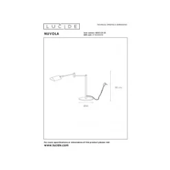 Lucide NUVOLA - Bureaulamp - Ø 20 cm - LED Dimb. - 1x9W 3000K - Zwart Sale