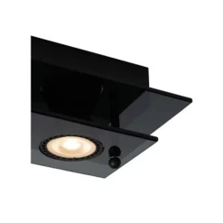 Lucide OKNO - Plafonnière - 3xGU10 - Zwart Sale