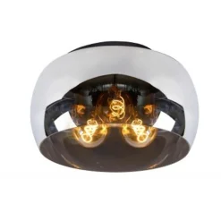 Lucide OLIVIA Plafonnière-Fumé-Ø40-3xE27-40W-Glas Best