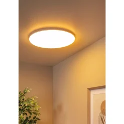 Lucide OLSON - Plafonnière - Ø 45 cm - LED Dimb. - CCT - 1x45W 3000K/6500K - Opaal Best