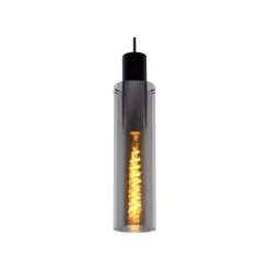 Lucide ORLANDO Hanglamp 3xE27/60W Zwart/Smoke glas Best