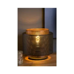 Lucide ORRIN - Tafellamp - Ø 25 cm - 1xE27 - Zwart