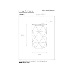 Lucide OTONA - Wandlamp - 2xE14 - Zwart Online