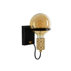 Lucide OTTELIEN - Wandlamp - Ø 17,7 cm - 1xE27 - Zwart New
