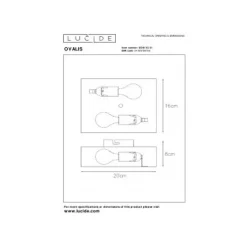 Lucide OVALIS - Wandlamp - 2xE14 - Wit Sale