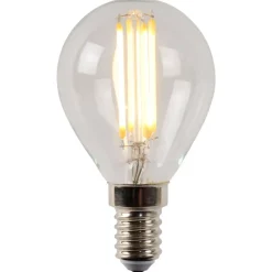Lucide P45 - Filament lamp - Ø 4,5 cm - LED Dimb. - E14 - 1x4W 2700K - Transparant Clearance