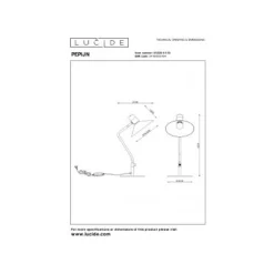 Lucide PEPIJN - Tafellamp - 1xE14 - 3 StepDim - Zwart Best