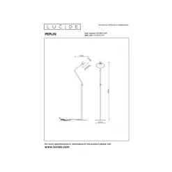Lucide PEPIJN - Vloerlamp - Ø 23 cm - 1xE14 - 3 StepDim - Zwart New