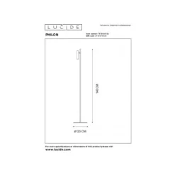 Lucide PHILON - Leeslamp - Ø 23 cm - LED Dimb. - 1x6W 3000K - Zwart Discount