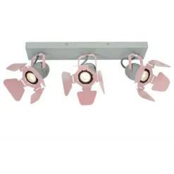 Lucide PICTO - Plafondspot Kinderkamer - 3xGU10 - Roze Hot