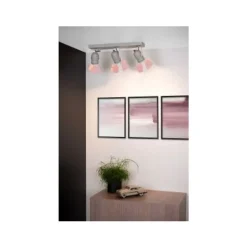 Lucide PICTO - Plafondspot Kinderkamer - 3xGU10 - Roze Hot