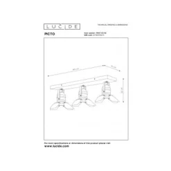 Lucide PICTO - Plafondspot Kinderkamer - 3xGU10 - Roze Hot