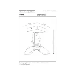 Lucide PICTO - Plafondspot Kinderkamer - 1xGU10 - Blauw Clearance