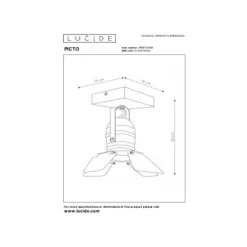 Lucide PICTO - Plafondspot Kinderkamer - 1xGU10 - Roze Best