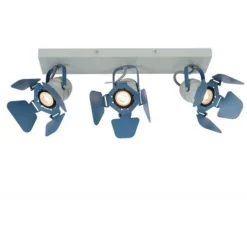Lucide PICTO - Plafondspot Kinderkamer - 3xGU10 - Blauw Hot