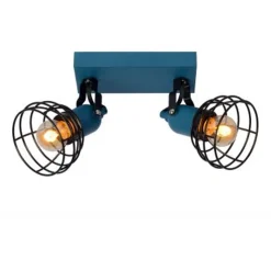 Lucide POLA - Plafondspot Kinderkamer - 2xE27 - Blauw Online