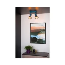 Lucide POLA - Plafondspot Kinderkamer - 2xE27 - Blauw Online