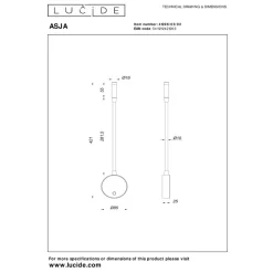 Lucide Premium ASJA - Oplaadbare Wandspot / Wandlamp - Accu/Batterij - LED 3 StepDim - 1x3W 2700K - Mat Goud / Messing Sale