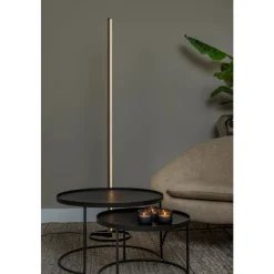 Lucide Premium BRAGA - Vloerlamp - Ø 30 cm - LED Dimb. - CCT - 1x22W 2700K/4000K - Koffie Hot