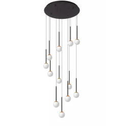 Lucide Premium CALINA - Hanglamp - Ø 69,9 cm - LED Dimb. - 12x7,7W 2700K - Zwart Hot
