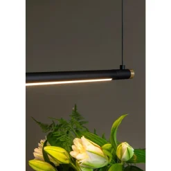 Lucide Premium MARNIK - Hanglamp - Ø 2,5 cm - LED Dimb. - CCT - 1x22W 2700K/4000K - Handbewegingssensor - Zwart Clearance