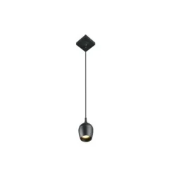 Lucide PRESTON Hanglamp Badk.-Zwart-Ø10-1xGU10-50W-IP44 Clearance