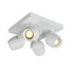 Lucide PRESTON Plafondspot Badk.-Wit-4xGU10-50W-IP44 Discount