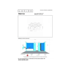 Lucide PRESTON Plafondspot Badk.-Wit-4xGU10-50W-IP44 Discount