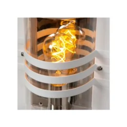 Lucide PRIVAS Wandlamp Buiten-Wit-1xE27-60W-IP44-PVC Outlet