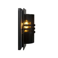 Lucide PRIVAS Wandlamp Buiten-Zwart-1xE27-60W-IP44-PVC Sale