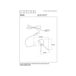 Lucide PUKKI - Tafellamp - LED - E27 - 1x5W 2200K - Mat Goud / Messing Discount