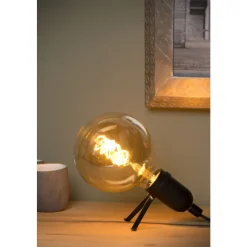 Lucide PUKKI - Tafellamp - LED - E27 - 1x5W 2200K - Zwart Best