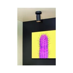 Lucide PUNCH Plafondspot-Zwart-1xGU10-35W-Metaal Outlet