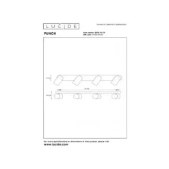 Lucide PUNCH Plafondspot-Zwart-4xGU10-35W-Metaal New