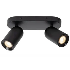 Lucide PUNCH Plafondspot-Zwart-2xGU10-35W-Metaal Best