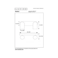 Lucide PUNCH Plafondspot-Zwart-2xGU10-35W-Metaal Best