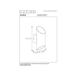 Lucide QUIRIJN - Wandlamp - Ø 10 cm - 1xG9 - Wit