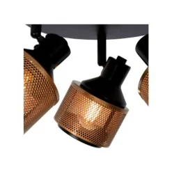 Lucide RAFA - Plafondspot - Ø 42 cm - 3xE14 - Zwart Outlet