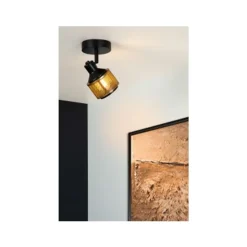 Lucide RAFA - Wandspot - 1xE14 - Zwart Hot