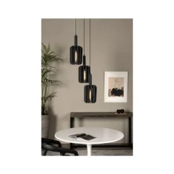 Lucide RAFAL Hanglamp-Grijs-Ø50-3xE27-40W-Vilt Discount