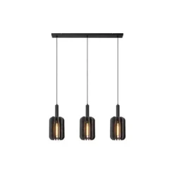 Lucide RAFAL Hanglamp-Grijs-3xE27-40W-Vilt Hot