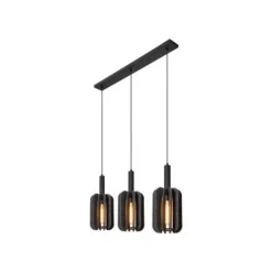 Lucide RAFAL Hanglamp-Grijs-3xE27-40W-Vilt Hot